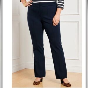 Talbots Portland Trouser pants denim blue slacks Size 16 flattering side zipper